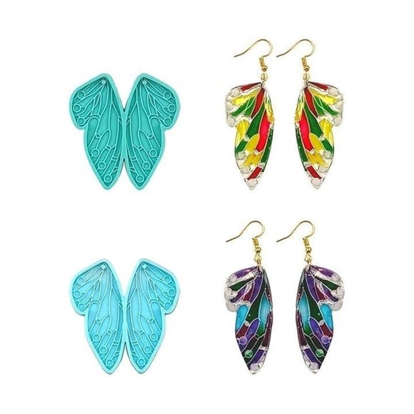 Butterfly Wings Earring Silicone Mold - Epoxy - Resin - Clay - Picture 2 of 3